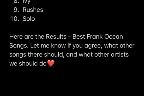 Best Frank Ocean Songs