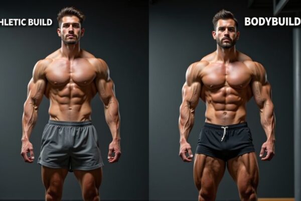 athletic build vs bodybuilder