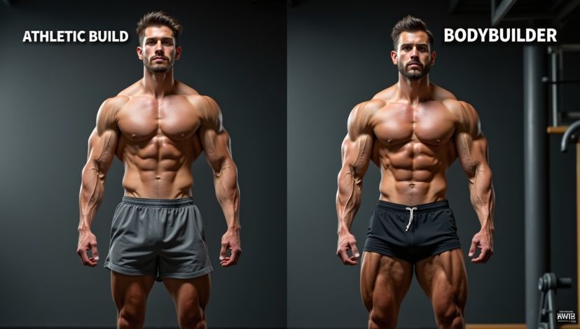 athletic build vs bodybuilder
